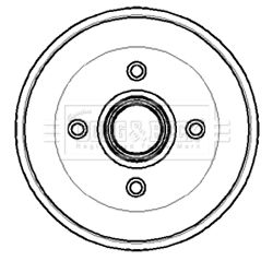 BORG & BECK fékdob BBR7014