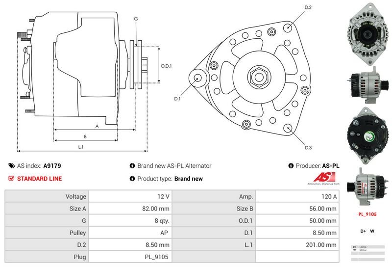 AS-PL A9179 Alternator