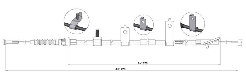 METZGER AUTOTEILE 1.MA004 - Cable Pull, parking brake