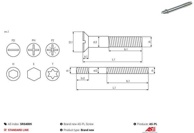 AS-PL SRS4009 Repair Kit, starter