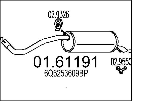 MTS hátsó hangtompító 01.61191