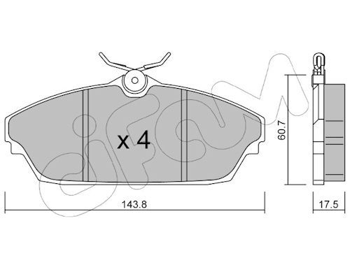 Set placute frana,frana disc 822-782-0 CIFAM