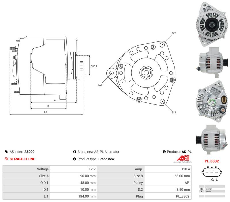 AS-PL A6090 Generatorius