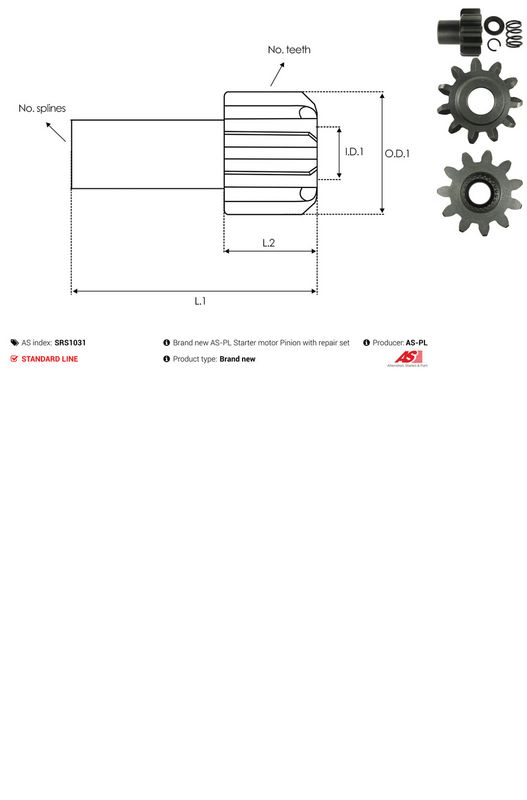 AS-PL SRS1031 Repair Kit, starter