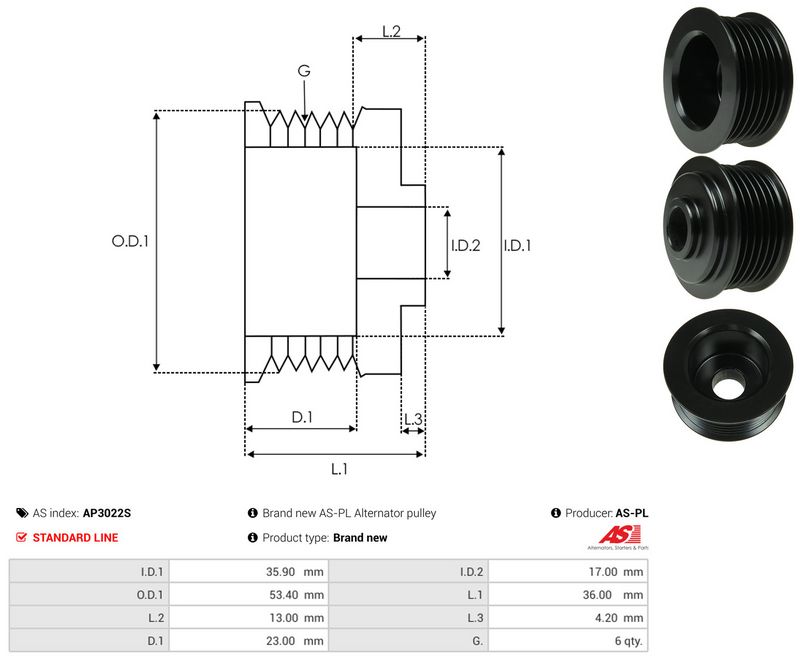 Rihmaratas, generaator, AS-PL AP3022S