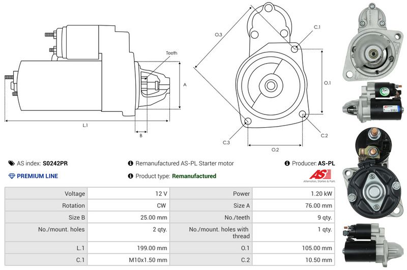 AS-PL S0242PR Starter