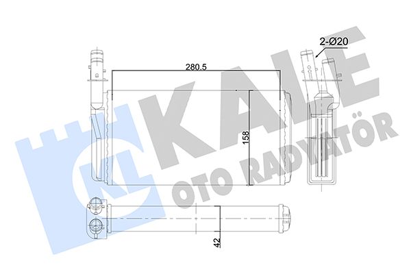 KALE FIAT радиатор отопления Alfa Romeo 166 98-