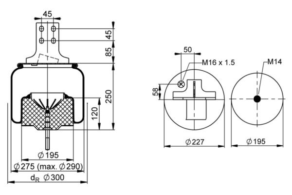Mech, pneumatické odpružení 1 DF 20 G-4