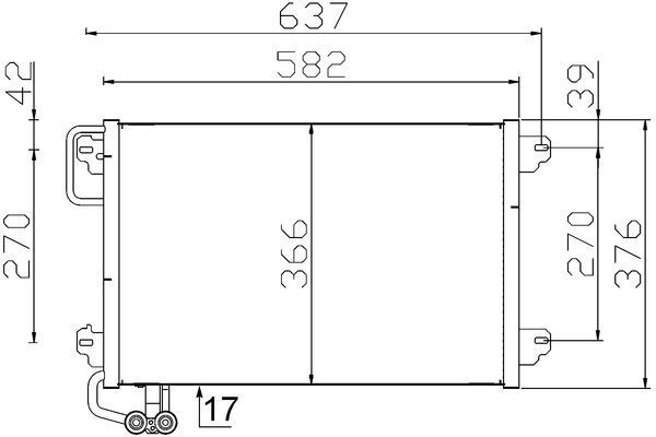 MAHLE kondenzátor, klíma AC 304 000S