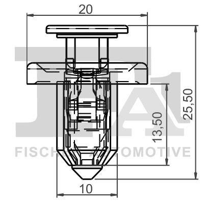 FA1 79-20002.5 Clip, trim/protection strip
