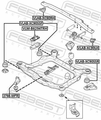FEBEST VLM-B6294TRH Mounting, engine
