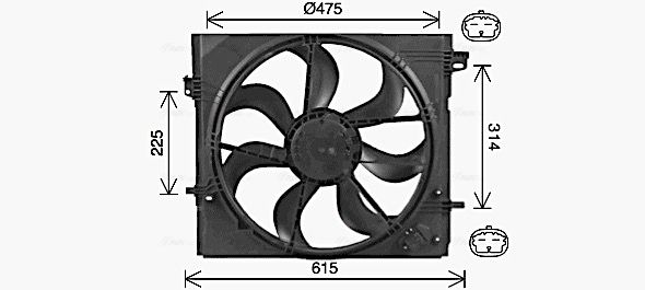 AVA QUALITY COOLING ventilátor, motorhűtés DN7540