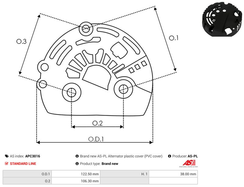 Kaitsekate, generaator, AS-PL APC3016