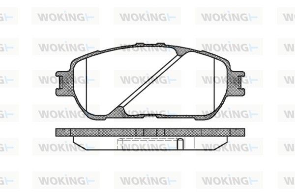 Комплект гальмівних накладок, дискове гальмо, Woking P9983.00