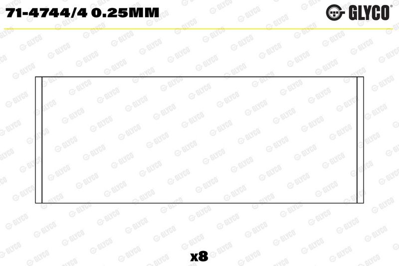 Coussinet+bielle GLYCO 71-4744/4 0.25mm