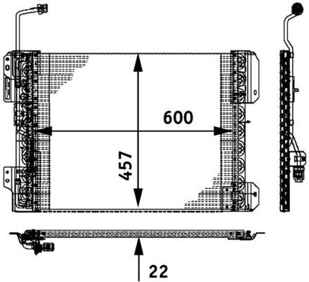 MAHLE AC 671 000P Condenser, air conditioning