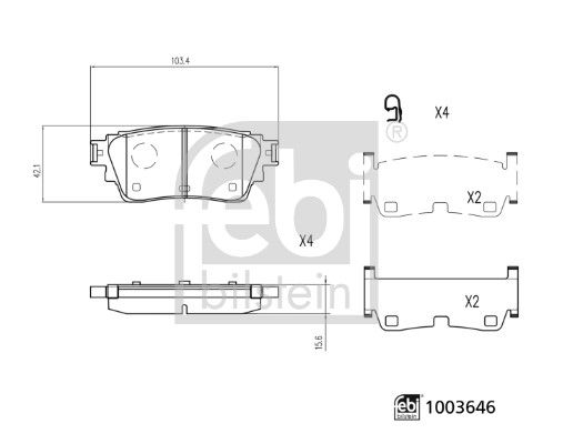 Bremsbelagsatz, Scheibenbremse