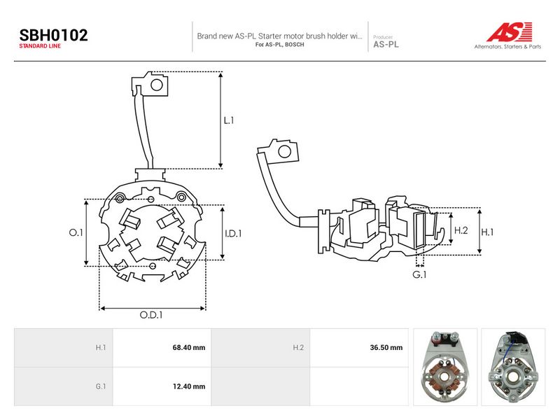 Starterikaas, Karburaator, AS-PL SBH0102
