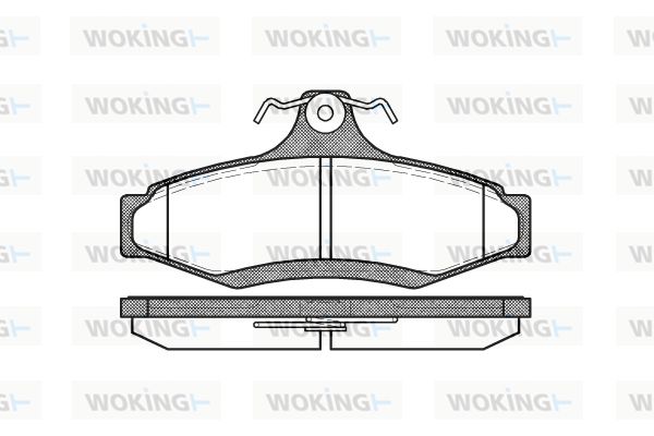 Комплект гальмівних накладок, дискове гальмо, Woking P746310