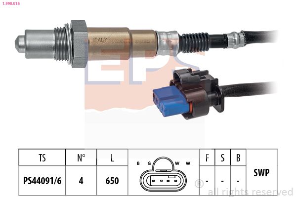 Лямбда зонд 4 піна 2.5MPI 16V FORD Kuga 20- LX619G444BB