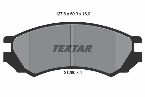 TEXTAR fékbetétkészlet, tárcsafék 2128002