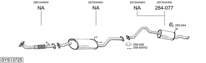 SISTEM DE ESAPAMENT BOSAL SYS13725