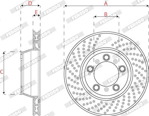 Disc frana DDF2131RC-1 FERODO