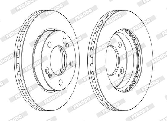 FERODO Disque de frein DDF1627C