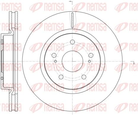 Гальмівний диск, передня вісь, з вентиляцією, 294,5мм, кількість отворів 5, SUZUKI GRAND VITARA передн., вент., Remsa 61212.10