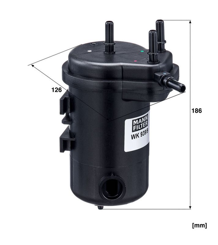 Kütusefilter, MANN-FILTER WK 939, 9 x