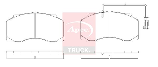 APEC Brake Pad Set, disc brake PAD29077