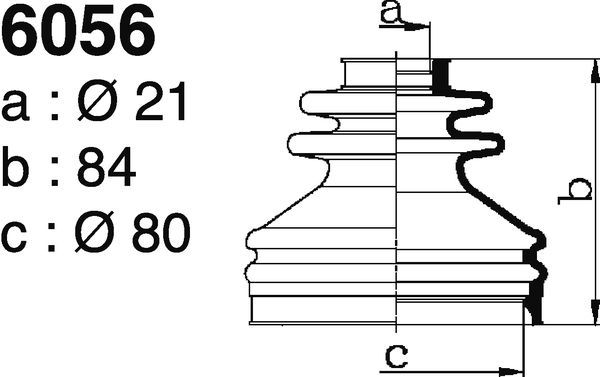 DEPA 6056 Bellow Kit, drive shaft