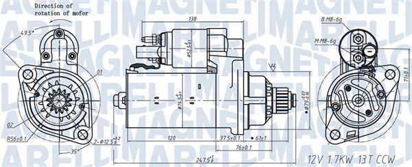 MAGNETI MARELLI önindító 063721508010