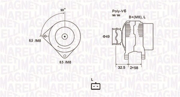 MAGNETI MARELLI generátor 063731627010