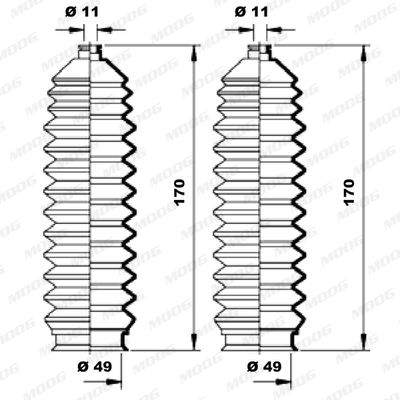 MOOG gumiharang készlet, kormányzás K150202