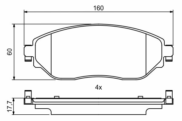 BOSCH 0986494817 Brake Pad Set, disc brake