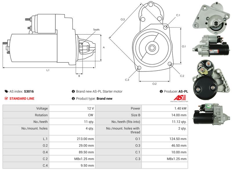 AS-PL S3016 Starter
