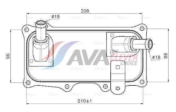 AVA Clever Choice PR3100 - Oil Cooler, engine oil