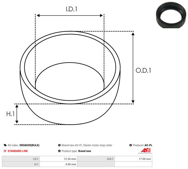 AS-PL SRS6039(BULK) Repair Kit, starter