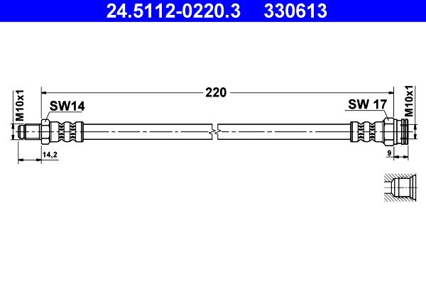 ATE fékcső 24.5112-0220.3