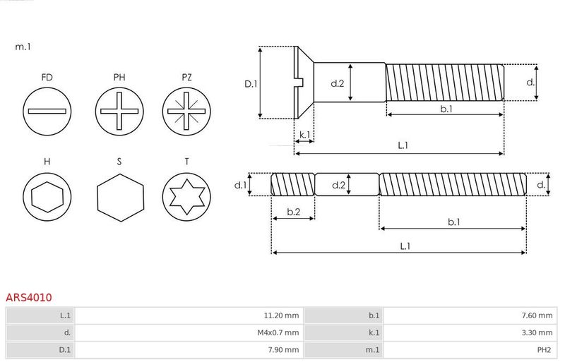 Ремонтний комплект, генератор, Auto Starter ARS4010