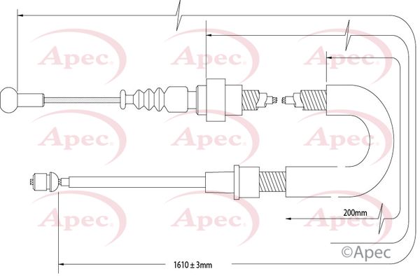 APEC Cable Pull, parking brake CAB1576