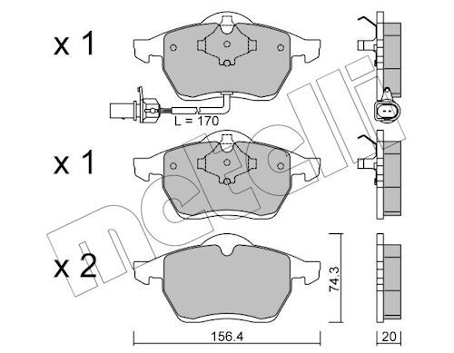 Plaquettes+de+frein+à+disque METELLI 22-0279-1