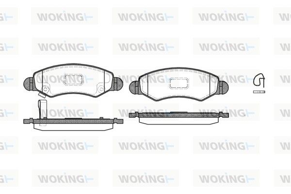 Комплект гальмівних накладок, дискове гальмо, Woking P6023.21