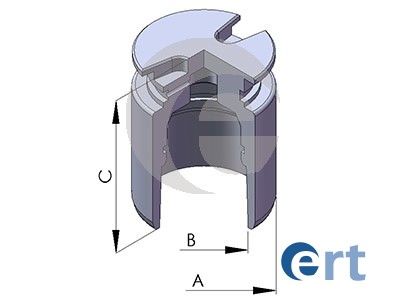 Поршень, гальмівний супорт, Ert 150562-C