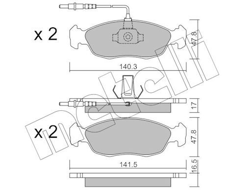 Plaquettes+de+frein+à+disque METELLI 22-0156-0