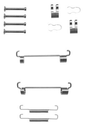 HELLA tartozékkészlet, rögzítőfék pofa 8DZ 355 201-901