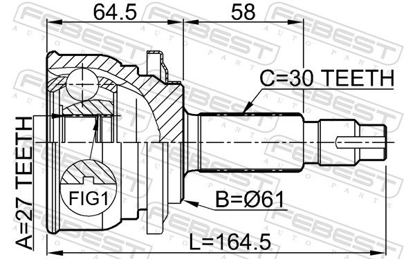 FEBEST 0110-083 Joint Kit, drive shaft