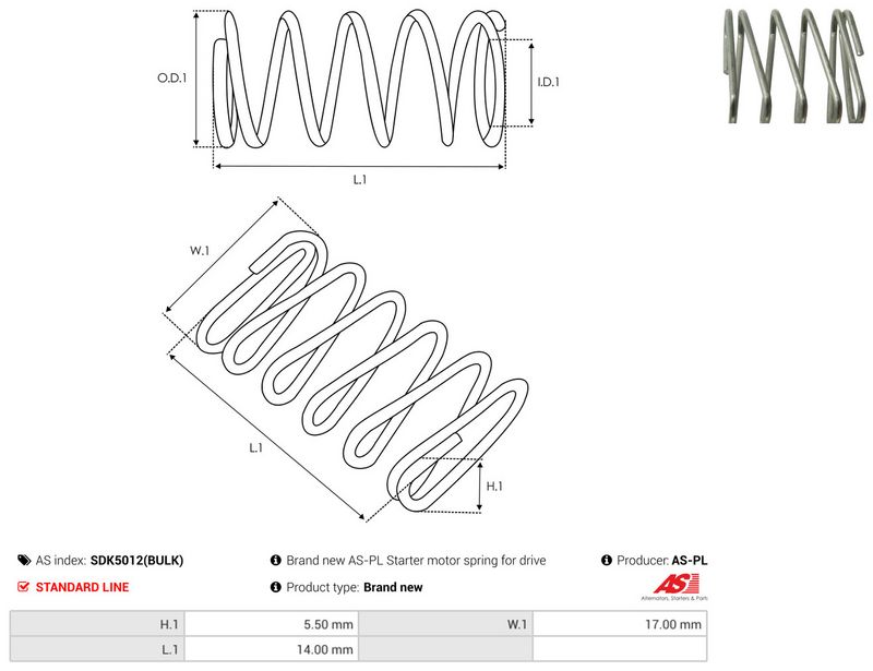 AS-PL SDK5012(BULK) Repair Kit, starter