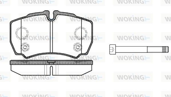 Комплект гальмівних накладок, дискове гальмо, Woking P949310